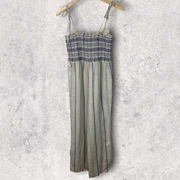 NWT Madewell Smocked Linen Jumpsuit Pockets 2020 New With Tags Size Small Boho S - Picture 16 of 16